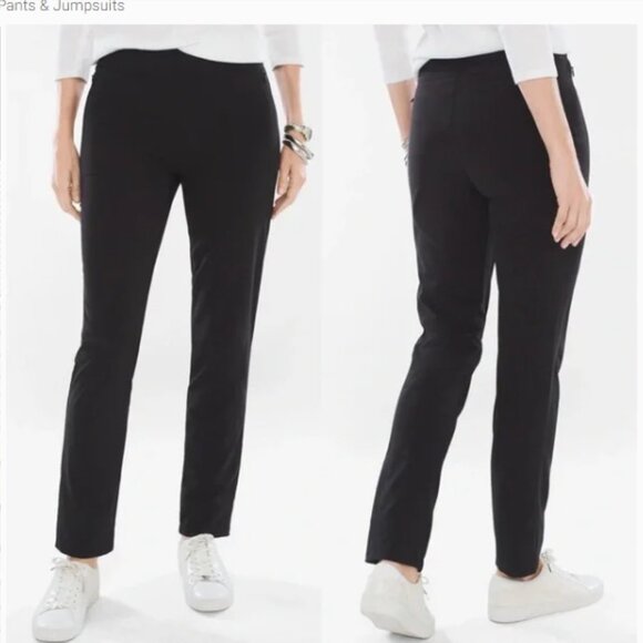 Chico's Zenergy Black UPF Neema Knit-Waist Pants Size 2R = 12R - Picture 1 of 15